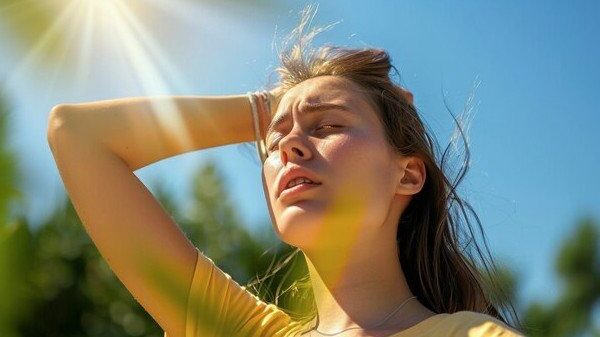 women with sun stroke